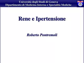 Rene e Ipertensione Roberto Pontremol i