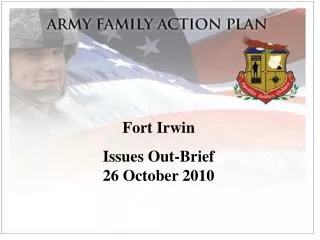 Fort Irwin Issues Out-Brief 26 October 2010