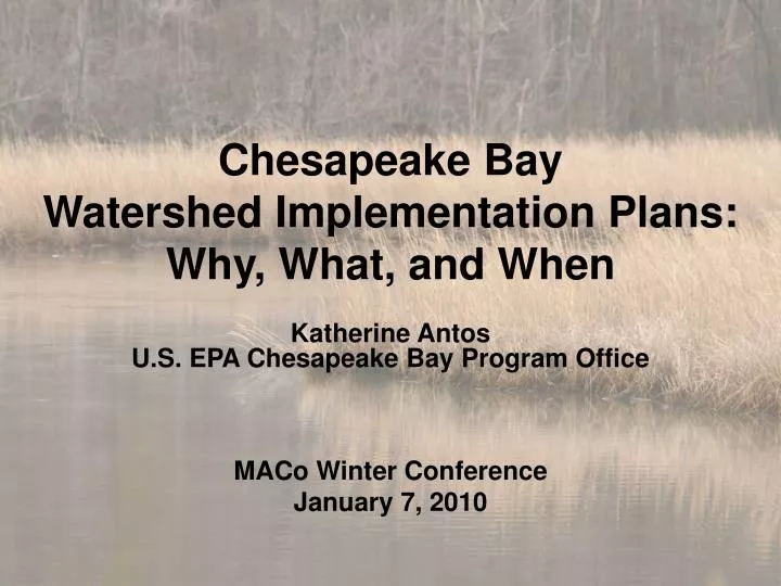 chesapeake bay watershed implementation plans why what and when