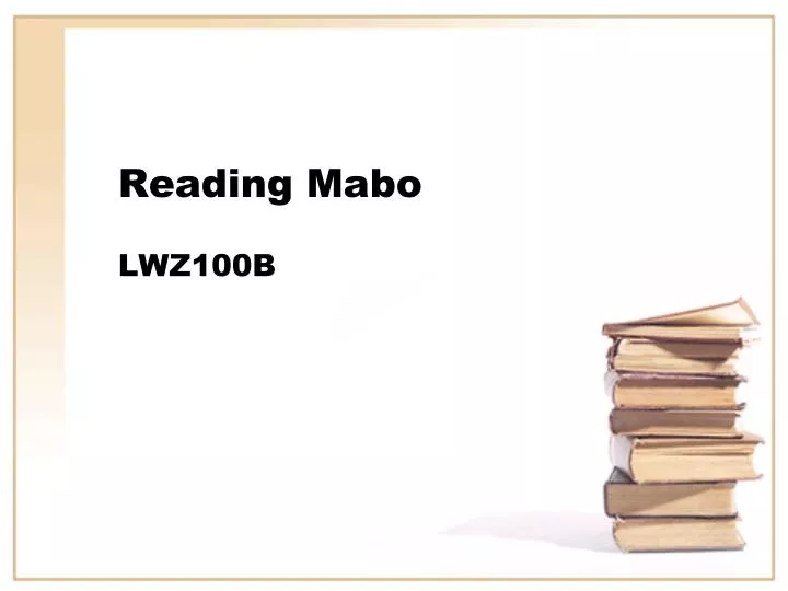 reading mabo