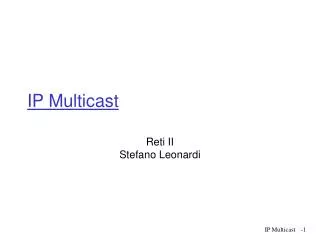 ip multicast