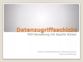 datenzugriffsschicht