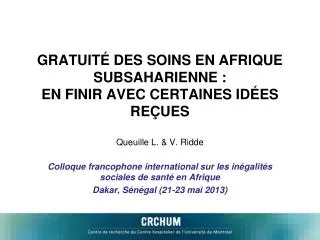 gratuit des soins en afrique subsaharienne en finir avec certaines id es re ues queuille l v ridde