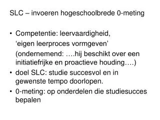 slc invoeren hogeschoolbrede 0 meting