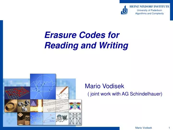 erasure codes for reading and writing