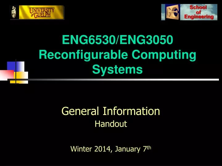 eng6530 eng3050 reconfigurable computing systems