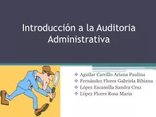 introducci n a la auditoria administrativa