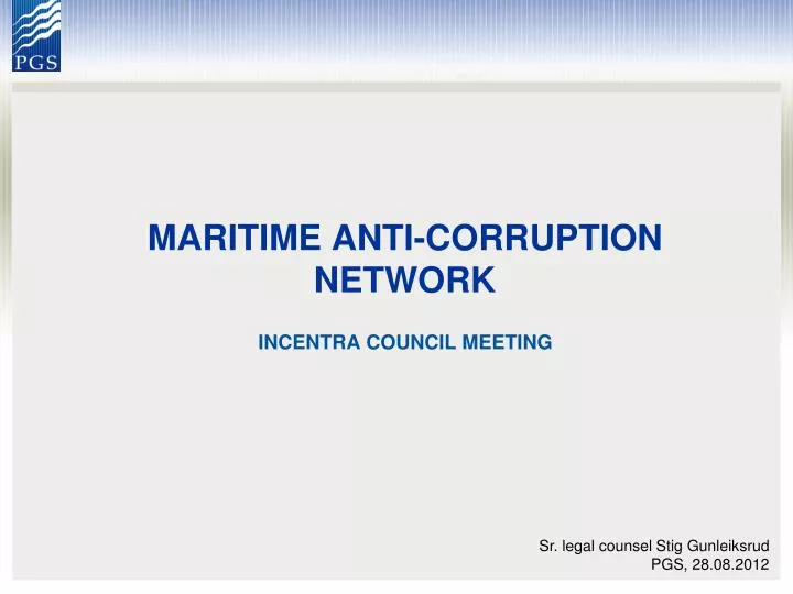 maritime anti corruption network