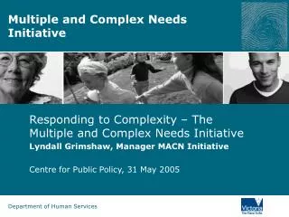 Multiple and Complex Needs Initiative