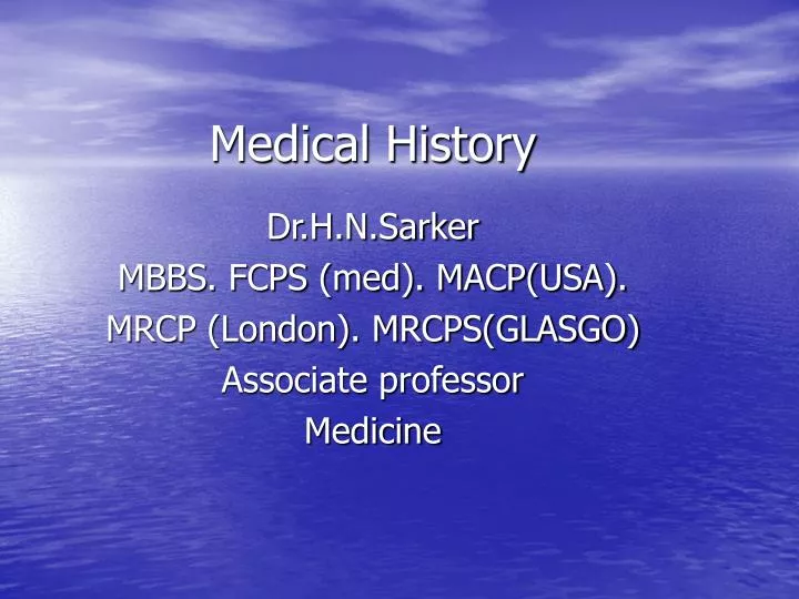 medical history