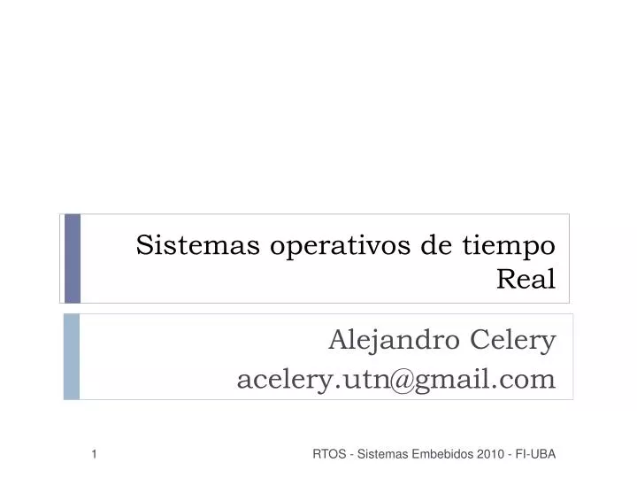 sistemas operativos de tiempo real