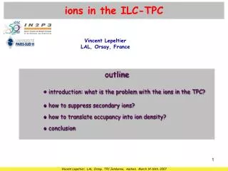ions in the ILC-TPC