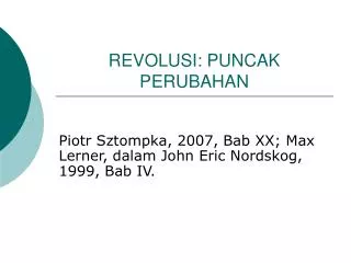 revolusi puncak perubahan