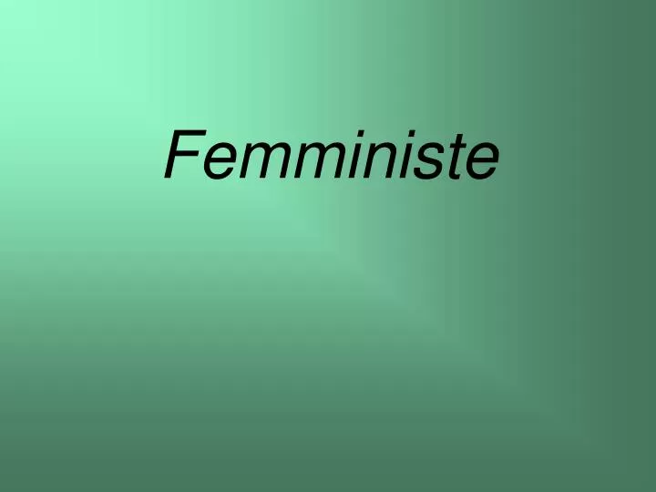 femministe