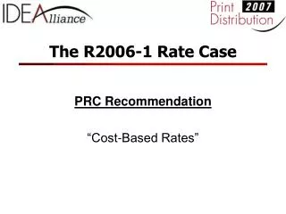 The R2006-1 Rate Case