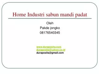 home industri sabun mandi padat