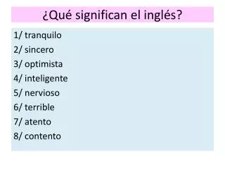 qu significan el ingl s