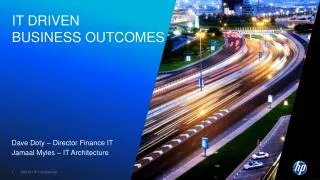 IT Driven business outcomes