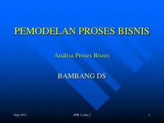 pemodelan proses bisnis