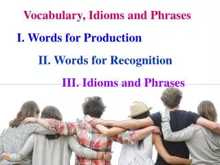 III. Idioms and Phrases