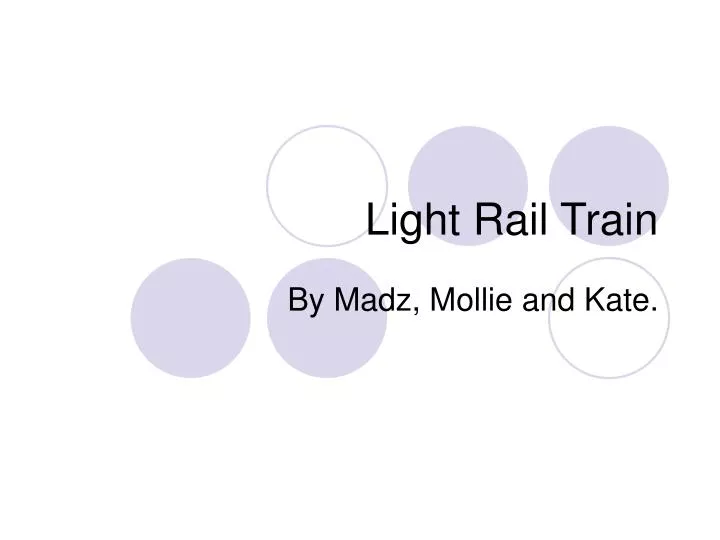 light rail train