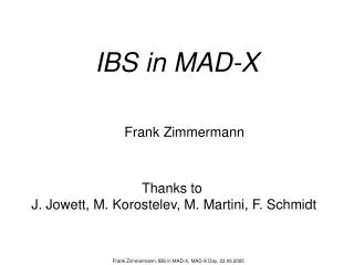 IBS in MAD-X
