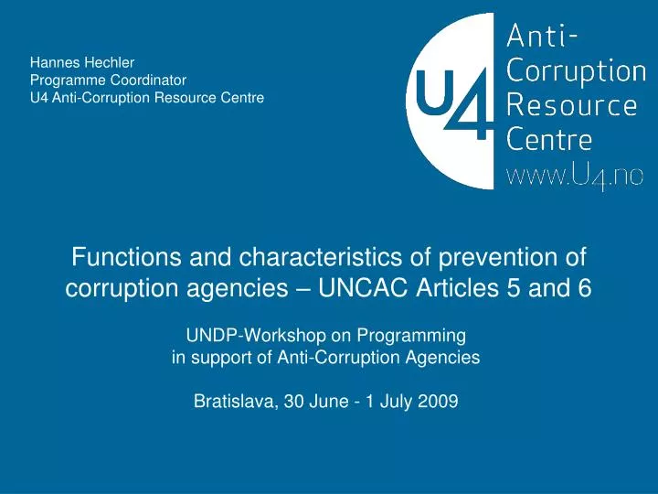 functions and characteristics of prevention of corruption agencies uncac articles 5 and 6