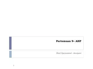 pertemuan 9 ahp