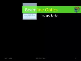 Beam line Optics