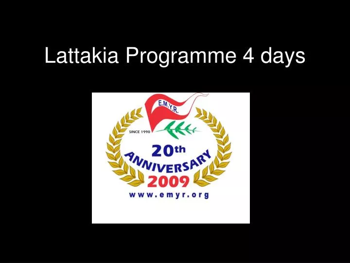 lattakia programme 4 days
