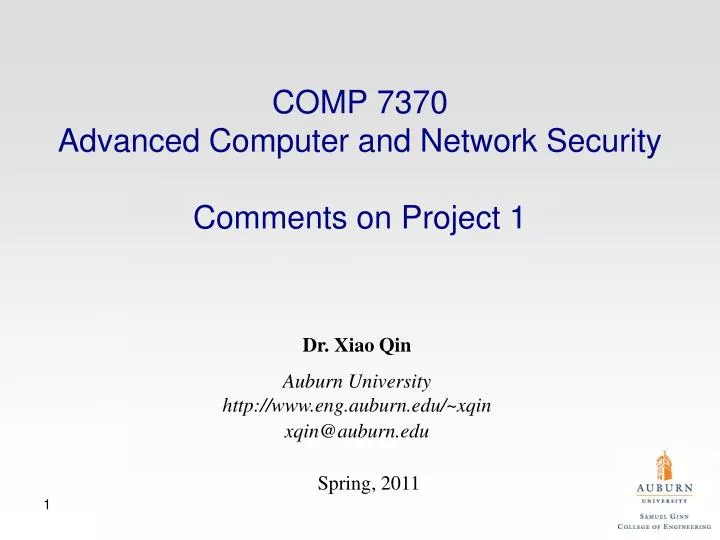 comp 7370 advanced computer and network security comments on project 1