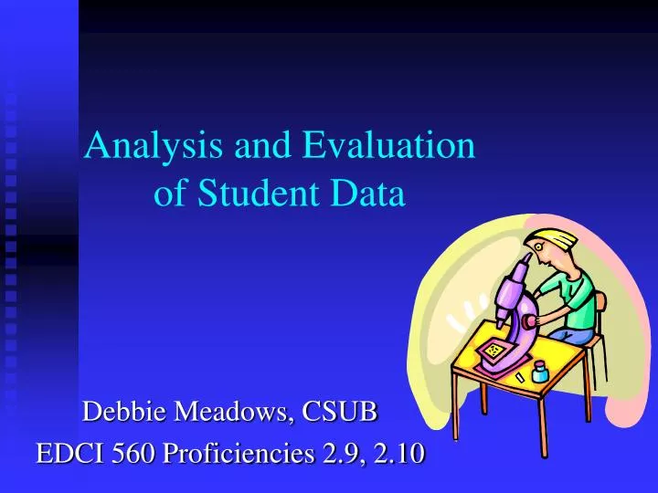 analysis and evaluation of student data