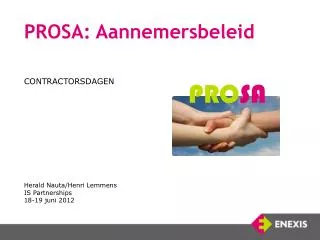 prosa aannemersbeleid
