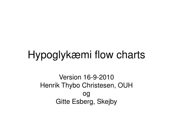 hypoglyk mi flow charts