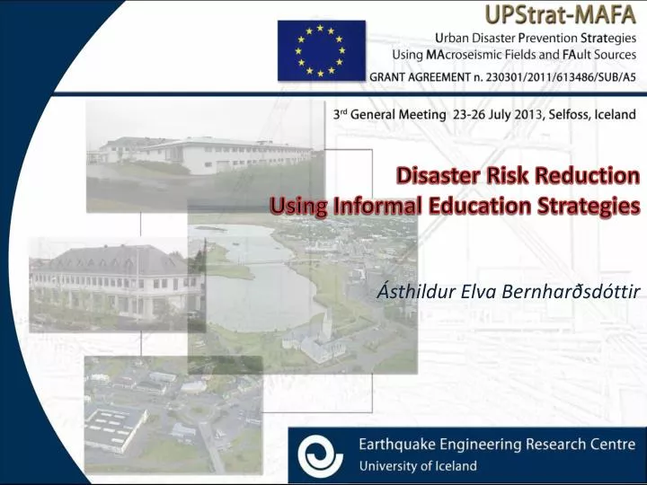 disaster risk reduction using informal education strategies