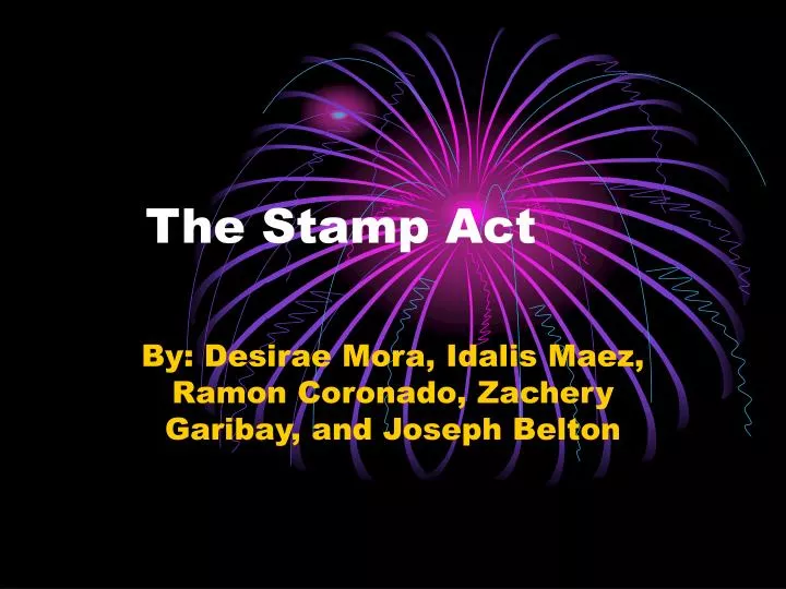 the stamp act