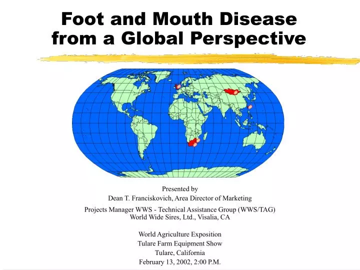 foot and mouth disease from a global perspective