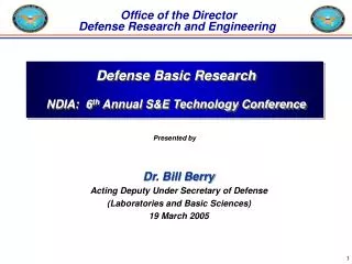 Office of the Director Defense Research and Engineering