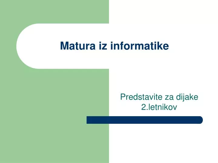 matura iz informatike