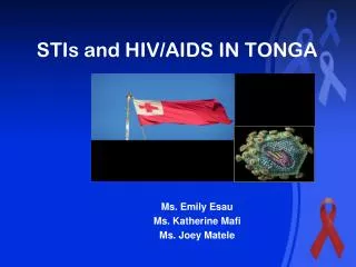 STIs and HIV/AIDS IN TONGA