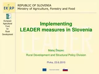 Implementing LEADER measures in Slovenia
