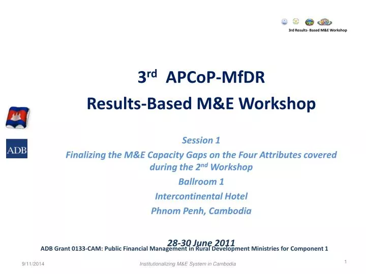 3rd results based m e workshop