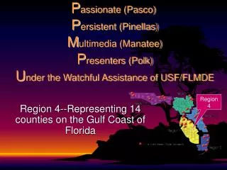 Region 4--Representing 14 counties on the Gulf Coast of Florida