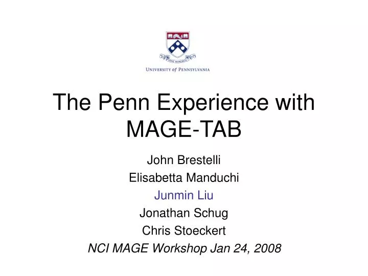 the penn experience with mage tab