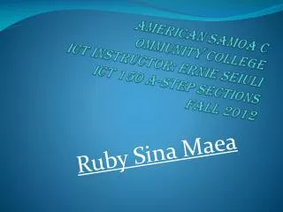 Ruby Sina Maea