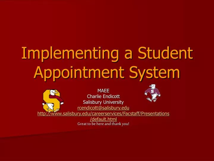 implementing a student appointment system