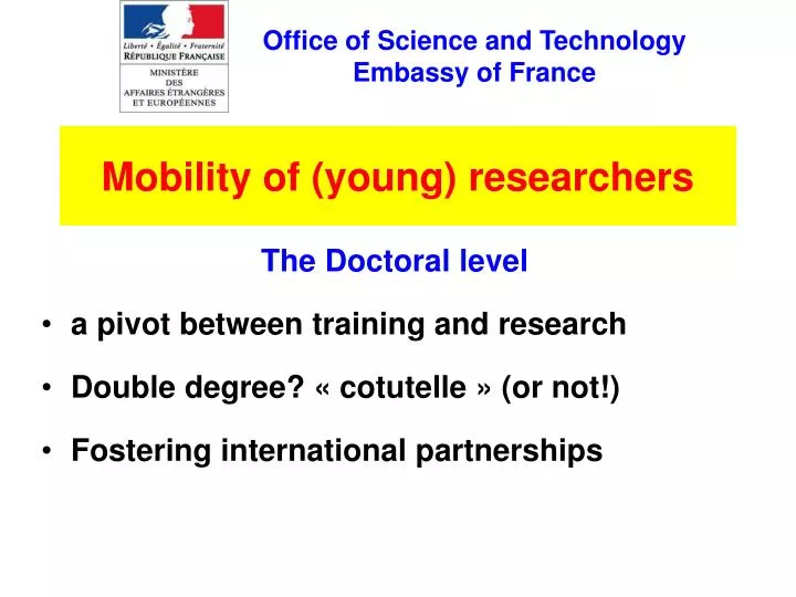 mobility of young researchers