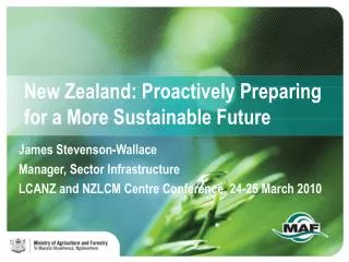 New Zealand: Proactively Preparing for a More Sustainable Future