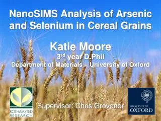 NanoSIMS Analysis of Arsenic and Selenium in Cereal Grains