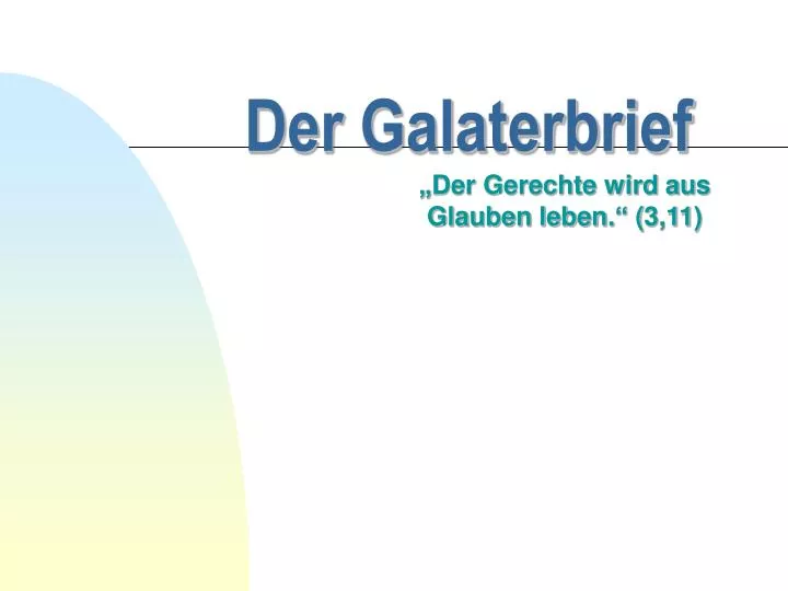 der galaterbrief